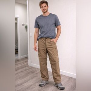 Columbia Men's Utility Convertible Cargo Pants in Tan